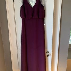 Bill Levkoff Eggplant Bridesmaid Dress
